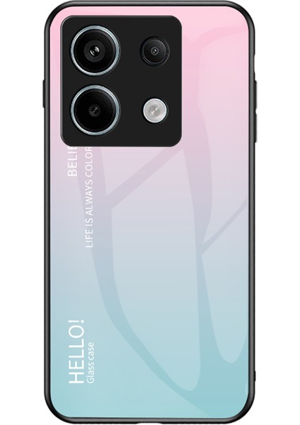 Xiaomi Redmi Için Note 13 Pro 5g Temperli Cam Kılıf Şok Geçirmez Telefon Kapak Sınıflandırıcı Pembe Mavi (Yurt Dışından)