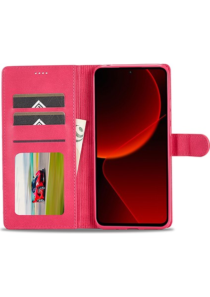 Xiaomi 13T/13T Pro/redmi K60 Ultra Kılıf Buzağı Dokusu Deri Deri Cüzdan Telefon Anti-Shock Kapak-Rose (Yurt Dışından) fiyatları