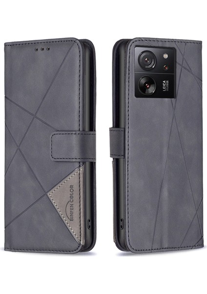 Xiaomi 13T/13T Pro/redmi K60 Ultra Kılıf Deri Cüzdan Flip Telefon Kapağı Black (Yurt Dışından)