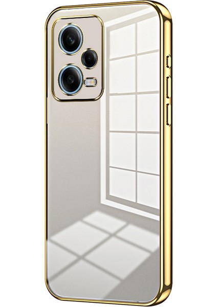 Xiaomi Redmi Için Note 12 Pro 5g Dava Anti-Fall Yumuşak Tpu Cep Telefon Kapağı Hassas Lens Kesim Gold (Yurt Dışından)
