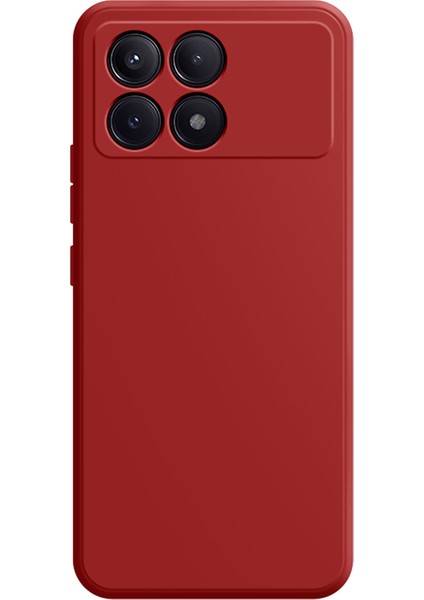 Xiaomi Redmi Için K70E 5g Kasa Düz Kenar Katpu Telefon Kapak-Camellia Kırmızı (Yurt Dışından)
