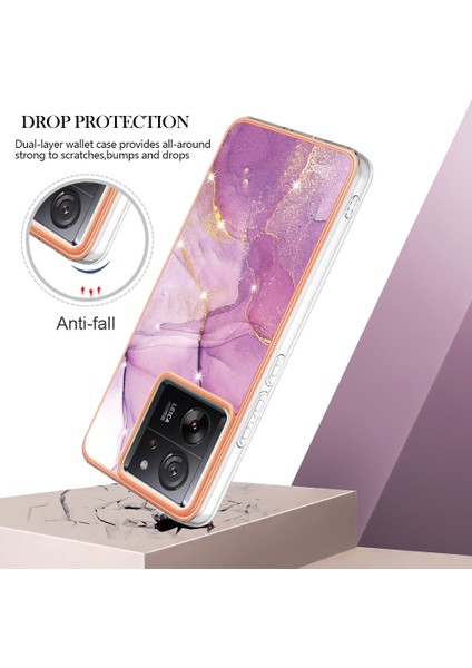 Xiaomi 13T/13T Pro/redmi K60 Ultra Tpu Kılıfı Elektrapan Marble Desen Telefon Kapak Morası 001 (Yurt Dışından) fiyatları
