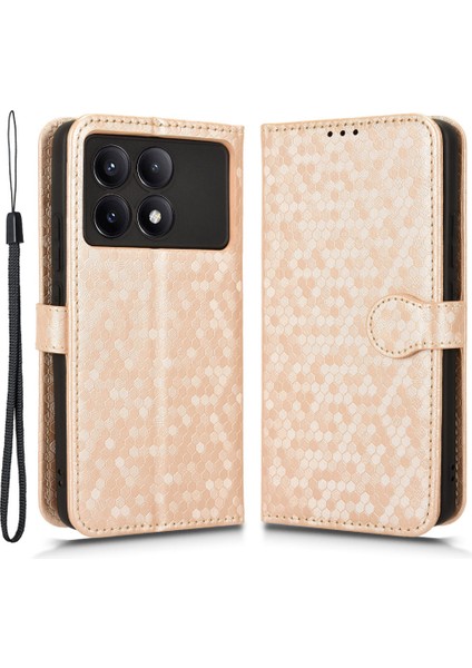Xiaomi Için Redmi K70 5G/K70 Pro 5g Case Pu Deri+Tpu Şok Telefon Muhafızları Kapak Golü Altın (Yurt Dışından)