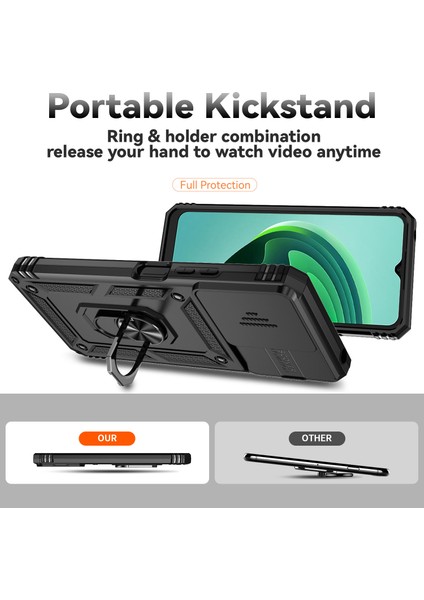 Xiaomi Redmi Için 13C 4g/poco C65 4g Telefon Kılıfı Askeri Sınıf Kamera Koruma Kapak Black (Yurt Dışından) fiyatları