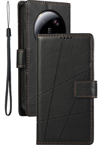 Xiaomi 13 Ultra Kılıf Için Baskılı Cep Telefonu Deri Tam Koruma Kapak Black (Yurt Dışından)