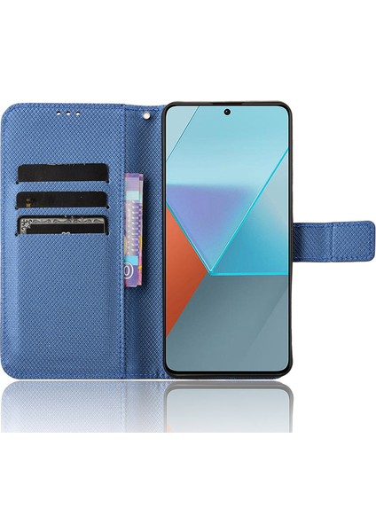 Xiaomi Redmi Için Note 13 Pro 5g Telefon Kılıfı Anti-Çizelge Kabuğu Manyetik Pu Cüzdan Telefon Kapak Mavisi (Yurt Dışından) fiyatları