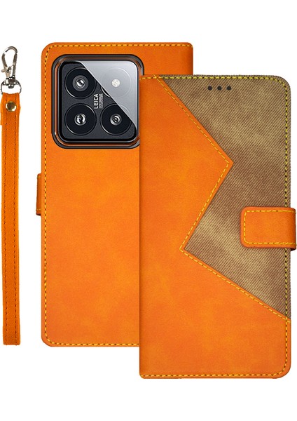Xiaomi 14 Pro Pu Deri Telefon Kılıf Kart Tutucu Yuvaları Çanak Çantası Folio Kaplum (Yurt Dışından)