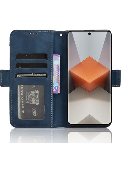 Xiaomi Redmi Için Note 13 Pro+ Çizgi Anti-Çizelge Telefon Kabuğu Deri Kılıf Cüzdan Stand Telefon Kapak Mavisi (Yurt Dışından) fiyatları