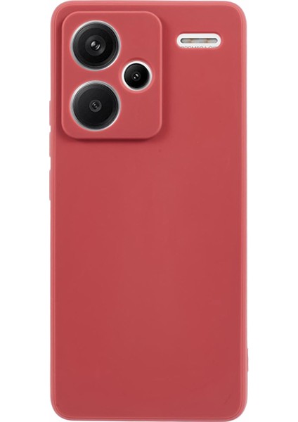 Xiaomi Redmi Için Note 13 Pro+ Durum Düz Kenar Yumuşak Tpu Telefon Geri Kapak Kırmızısı (Yurt Dışından)