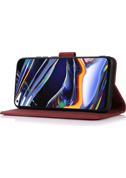 Xiaomi Için Redmi Not 13 5g/13 5g (Çin) Pu Pu Deri Cüzdan Stand Telefon Koruyucusu-Kırmızı (Yurt Dışından)