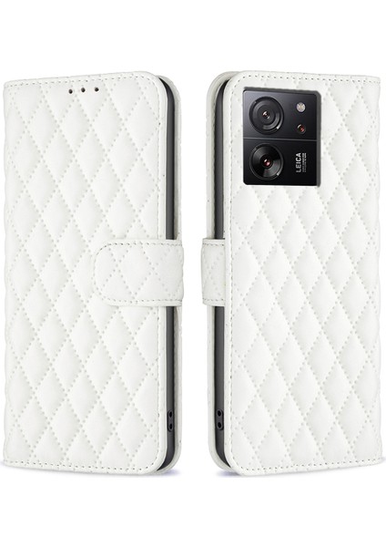 Xiaomi 13T/13T Pro/redmi K60 Ultra Case Pu Deri Cüzdan Stand Telefon Kapak-Beyaz (Yurt Dışından)