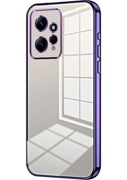 Xiaomi Redmi Için Note 12 4g Tpu Kasası Elektrküze Kristal Net Bir Lens Kesme Telefon Kapak Morası (Yurt Dışından)