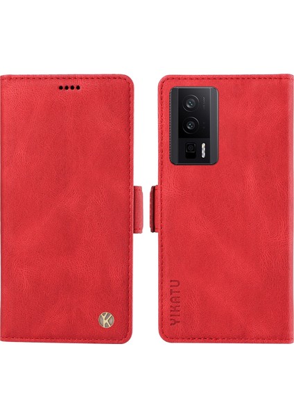 Xiaomi Redmi K60 5G/K60 Pro 5g/poco F5 Pro 5g, Cilt Touch Cüzdan Stand Telefon Kapak-Kırmızı (Yurt Dışından)