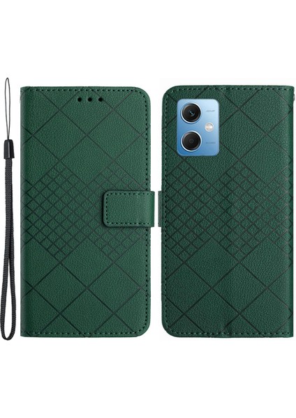 Xiaomi Için Poco X5 5g/redmi Note 12 5g (Çin)/(Global)/(Hindistan) Case Pu Deri Stand Telefon Kapak Yeşili (Yurt Dışından)