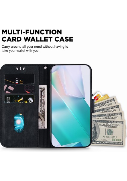 Xiaomi Redmi K60 ULTRA/13T/13T Pro Case Lovely Tiger Dracrint Cep Telefonu Deri Kapak Black (Yurt Dışından)