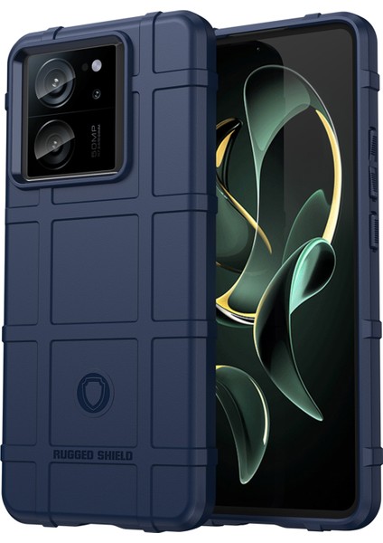 Xiaomi Redmi K60 ULTRA/13T/13T Pro-Sracratch Anti-Cratch Telefon Kapağı Square Izgara Dokusu Tpu Telefon Kapak Mavisi (Yurt Dışından)