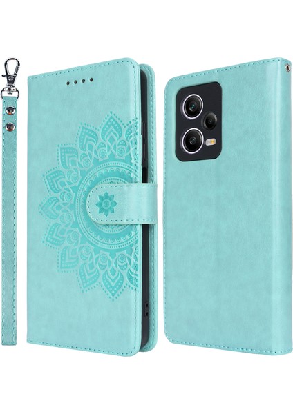 Xiaomi Redmi Için Note 12 Pro 5g/redmi Note 12 Pro Speed ​​5g/poco X5 Pro 5g Kapak R61 Doku Deri Deri Stand Örnek Olamı Yeşil (Yurt Dışından)