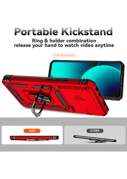 Xiaomi 13T PRO/13T/REDMI K60 Ultra Telefon Kılıf Kamera Koruma Yüzüğü Kickstand Cover-Red Için (Yurt Dışından) fiyatları