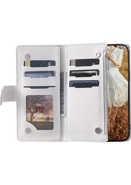 Xiaomi Için 14 Case Pu Deri Fermuarı Pocket Rhombus Telefon Kapağı Strap-White (Yurt Dışından) fiyatları