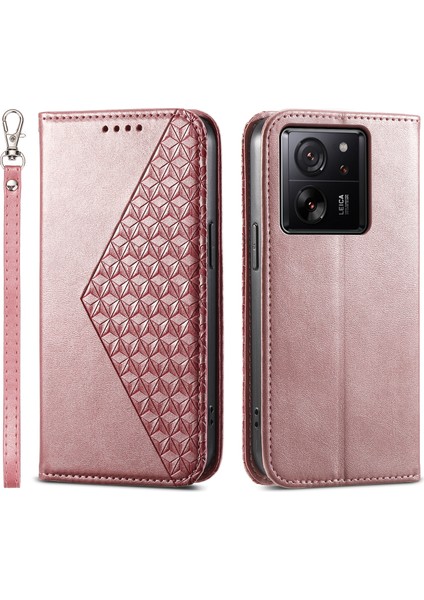 Xiaomi 13T/13T Pro/redmi K60 Ultra Deri Kılıf Cüzdan Stand Koruyucu Telefon Kapak Golü Altın (Yurt Dışından)