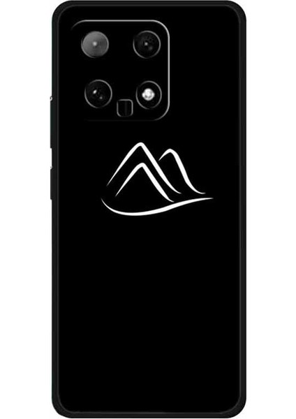 Xiaomi 14 Tpu Kılıfı Doğrusal Desen Baskı Yumuşak Telefon Kapak Dağ (Yurt Dışından)