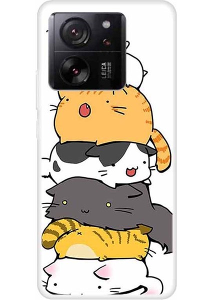 Xiaomi Redmi K60 ULTRA/13T/13T Pro Vaka Desen Baskı Yumuşak Tpu Telefon Koruyucu Kapak Yalıtım Kedi (Yurt Dışından)