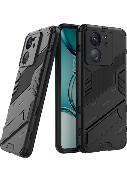 Xiaomi Için Redmi K60 ULTRA/13T/13T Pro Pc+Tpu Kickstand Arka Kapak Şok Geçirmez Koruyucu Telefon Kasası-Siyah (Yurt Dışından)