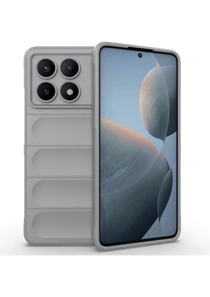 Xiaomi Redmi Için K70E 5g Kasa Yumuşak Esnek Tpu Telefon Kapak Işık Gri (Yurt Dışından)