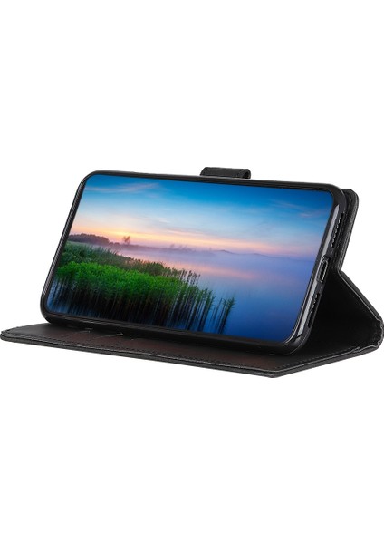Xiaomi Redmi Için Note 13 Pro+ 5g Cep Telefon Kılıfları Cowhide Doku Folio Flip Pu Deri Kapak Black (Yurt Dışından)