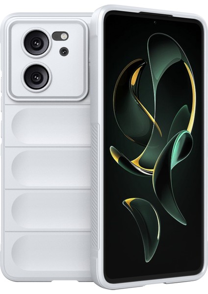 Xiaomi Redmi K60 ULTRA/13T/13T Pro Slim-Fit Tpu Telefon Kılıfı Şok Geçirmez Cep Telefonu Kapak-Beyaz (Yurt Dışından)