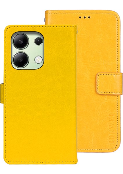 Xiaomi Redmi Için Note 13 4g Case Çılgın At Doku Kapağı Manyetik Toka-Yüz (Yurt Dışından)