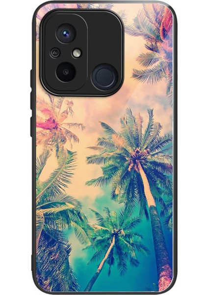 Xiaomi Redmi Için 12C 4g Temperli Cam Kılıf Deseni Baskı Şok Geçirmez Telefon Kapak Tree (Yurt Dışından)