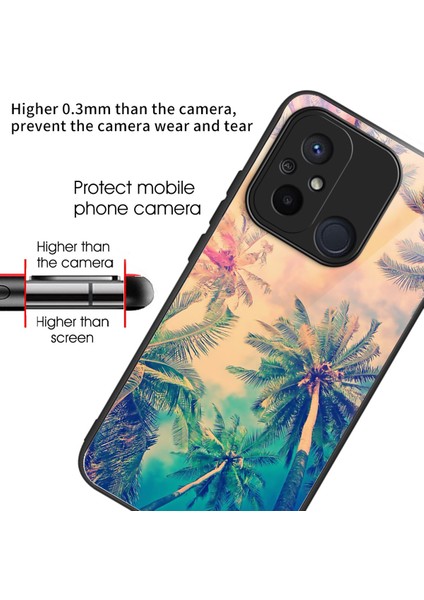 Xiaomi Redmi Için 12C 4g Temperli Cam Kılıf Deseni Baskı Şok Geçirmez Telefon Kapak Tree (Yurt Dışından) fiyatları