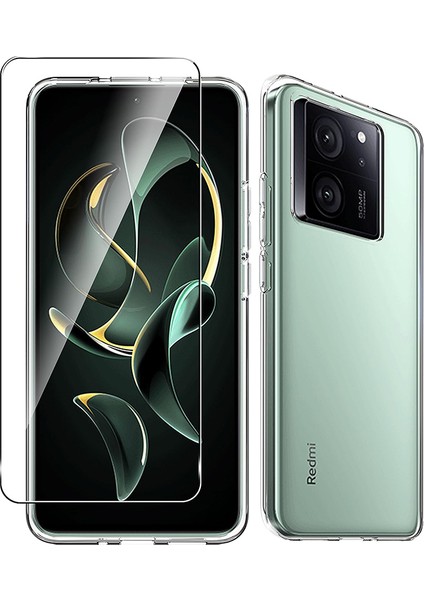 Xiaomi 13T/13T Pro/redmi K60 Ultra Net Tpu Anti-Drop Telefon Kılıfı + Kamera Lens Filmi + 2.5d Arc Edge Temperli Cam Ekran Film (Yurt Dışından)