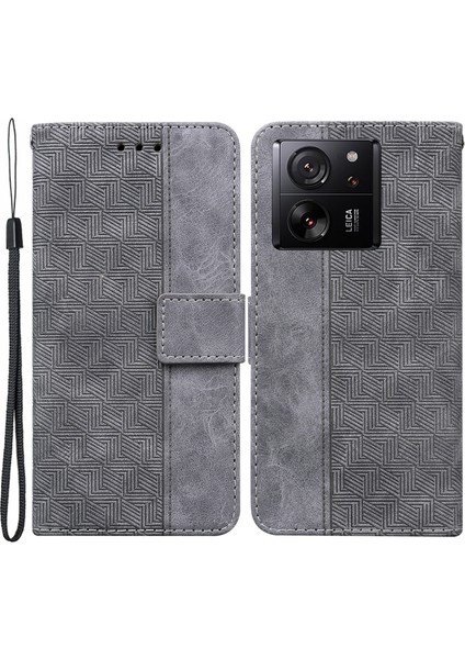 Xiaomi Için Redmi K60 ULTRA/13T/13T Pro Case Pu Deri Cüzdan Stand Telefon Kapak-Grey (Yurt Dışından)