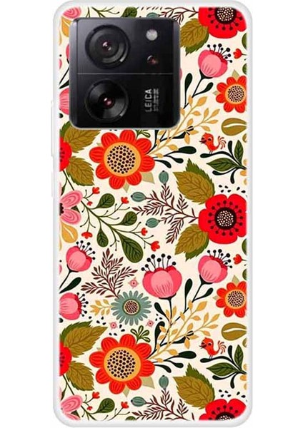 Xiaomi 13T/13T Pro/redmi K60 Ultra Tpu Case Desen Baskı Telefon Koruyucu Kapak Renkli Çiçekler (Yurt Dışından)