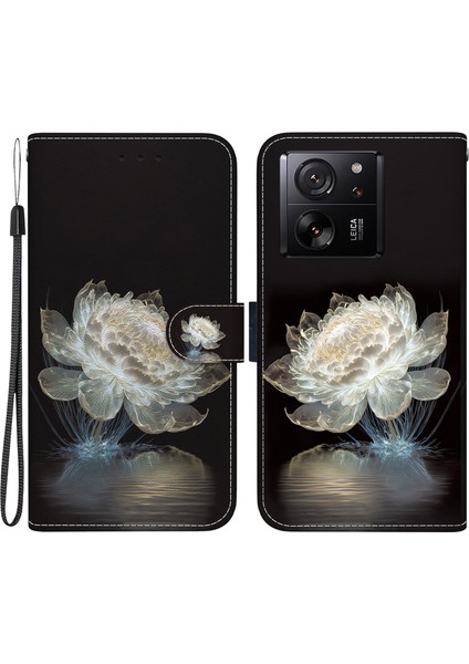 Xiaomi Için Redmi K60 ULTRA/13T/13T Pro Vaka Desen Baskı Telefon Standı Kapak Kristal Şakayık (Yurt Dışından)