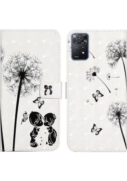 Xiaomi Redmi Için Note 11 Pro 5g (Qualcomm)/11 Pro 4g (Mediatek)/12 Pro 4g Durum 3D Desen Deri Telefon Kapak Kişileri ve Karahindiba (Yurt Dışından)