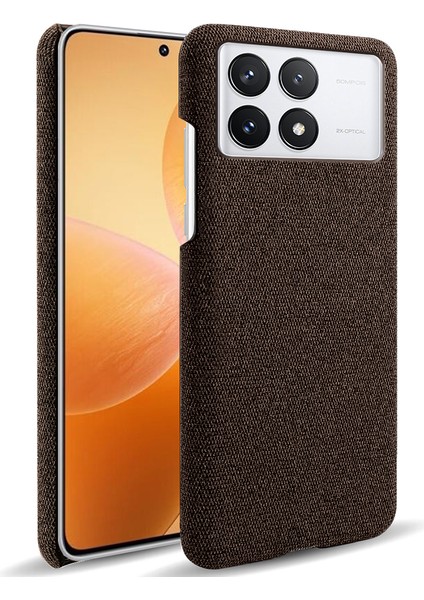 Xiaomi Redmi Için K70E 5g Telefon Kılıfı Yumuşak Bez Doku Kilin Karşıtı Kahverengi (Yurt Dışından)