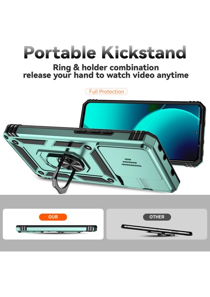Xiaomi 13T PRO/13T/REDMI K60 Ultra Telefon Kılıf Kamera Koruma Yüzüğü Kickstand Cover-Yeşil (Yurt Dışından) fiyatları