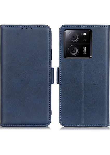 Xiaomi Redmi K60 ULTRA/13T/13T Pro Case Deri Cüzdan Stand Anti-Çizelge Telefon Kapak-Blue (Yurt Dışından)