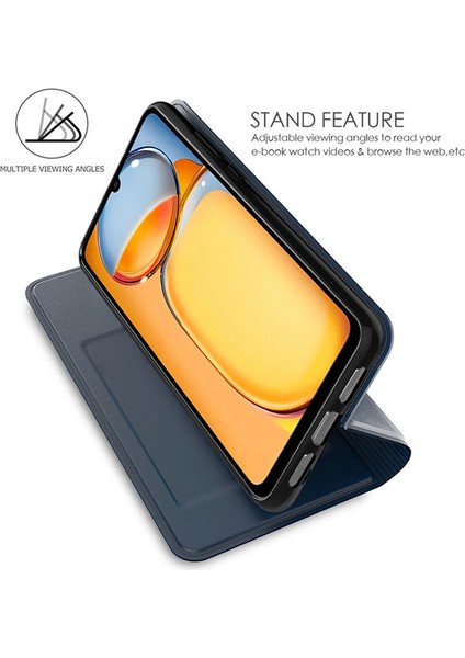 Xiaomi Redmi Için 13C 4g/poco C65 4g Kılıf Kart Kartı Tutucu Pu Deri Manyetik Telefon Kapak Mavisi (Yurt Dışından) fiyatları