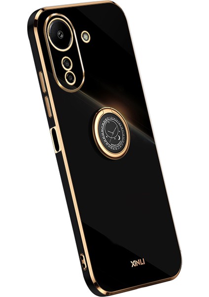 Xiaomi Redmi 13C 4g/poco C65 4g Kasarı Ile Yüzük Tutucu Ile Kıck Tpu Telefon Kapak Black (Yurt Dışından)