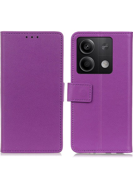 Xiaomi Için Redmi Note 13 5g/13 5g (Çin) Pu Pu Deri Deri Şok Geçirmez Telefon Cüzdan Kapak-Moral (Yurt Dışından)