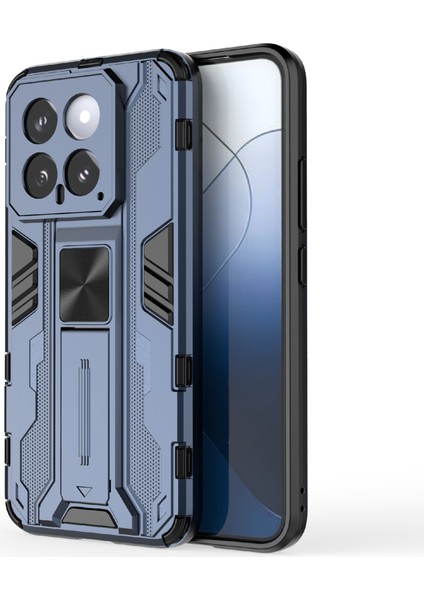 Xiaomi Için 14 Case Pc+Tpu Katlanabilir Kickstand-Mavi (Yurt Dışından)