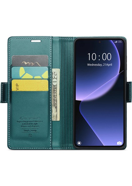 Xiaomi 13T/13T Pro/redmi K60 Ultra Kılıf Deri Litchi Doku Doku Telefon Kapağı Stand ve Cüzdan Yeşili (Yurt Dışından) fiyatları