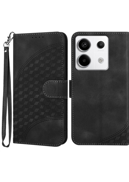 Xiaomi Redmi Için Note 13 Pro 5g Case Fil Kafa Deseni Deri Kapak Black (Yurt Dışından)