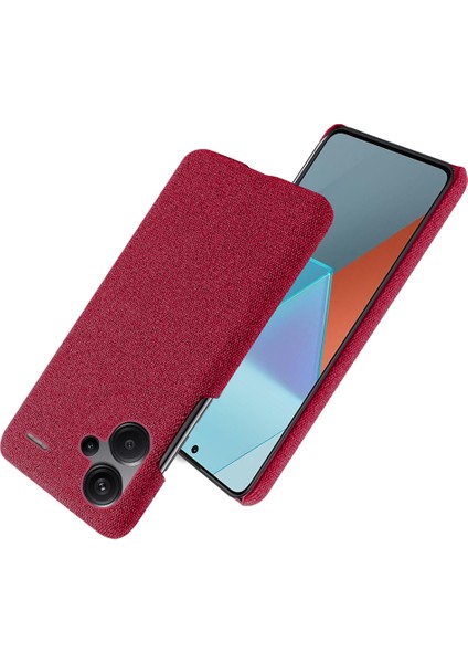 Xiaomi Redmi Için Note 13 Pro+ 5g Ince Fit Kılıf Akıllı Telefon Kapağı Şok Geçirmez Kumaş+ Pc Telefon Kabuğu-Kırmızı (Yurt Dışından) fiyatları