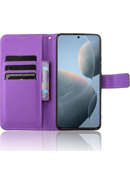 Xiaomi Için Redmi K70E 5g/poco X6 Pro 5g Telefon Kılıfı Cüzdan Bilek Kayışı Kart Yuvaları Deri Kapak Morası (Yurt Dışından) fiyatları