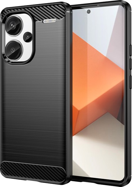 Xiaomi Redmi Için Telefon Kapağı Note 13 Pro+ 5g Case Tpu Karbon Fiber Doku Telefon Shell-Black (Yurt Dışından)